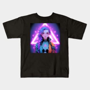 Anime Teen Space Girl Kids T-Shirt